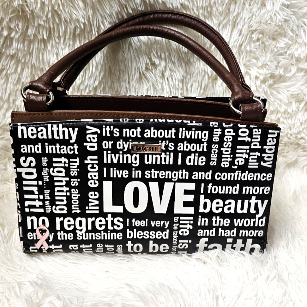 MICHE Bags Retired Hope Black and White Classic Shell Miche Lives